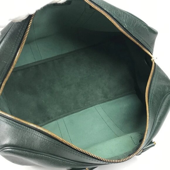 LOUIS VUITTON Taiga Kendal PM Travel Bag Duffle Bag Leather Epithea Green - Picture 10 of 15
